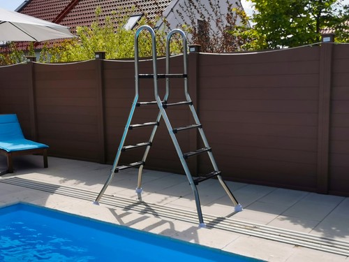 Edelstahl poolleiter caribic - edelstahl,