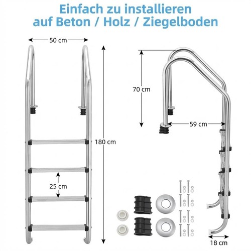 Poolleiter edelstahl - poolleiter,